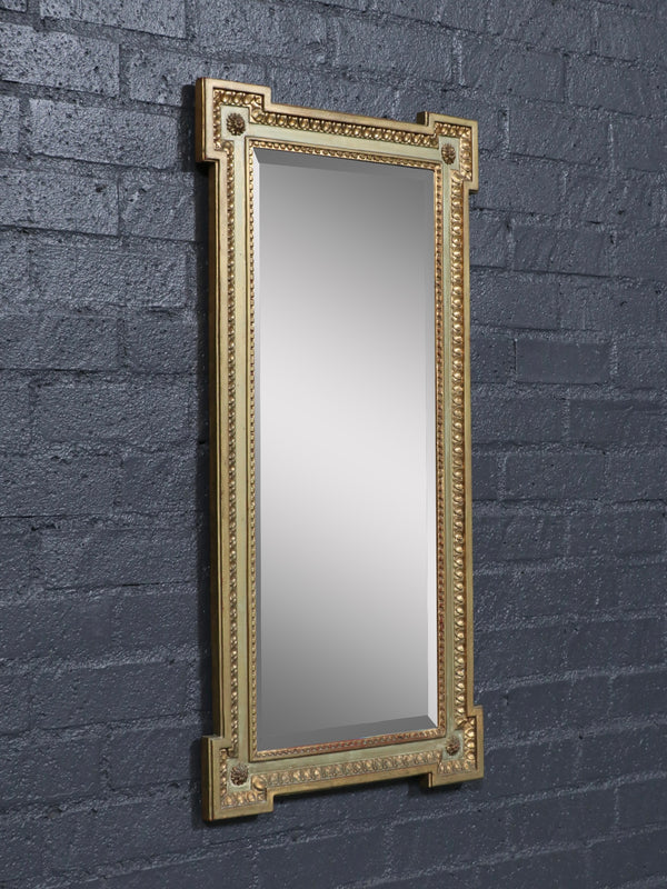 Italian Neoclassical Style Giltwood Mirror w/ Corner Rosettes, c.1950’s