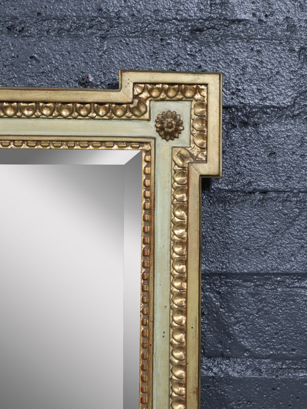 Italian Neoclassical Style Giltwood Mirror w/ Corner Rosettes, c.1950’s