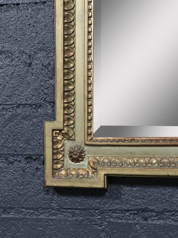 Italian Neoclassical Style Giltwood Mirror w/ Corner Rosettes, c.1950’s