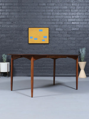 Expanding Mid-Century Modern Walnut Dining Table, c.1960’s