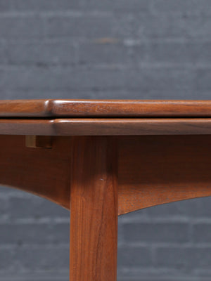 Expanding Mid-Century Danish Modern Walnut Draw-Leaf Dining Table, c.1950’s