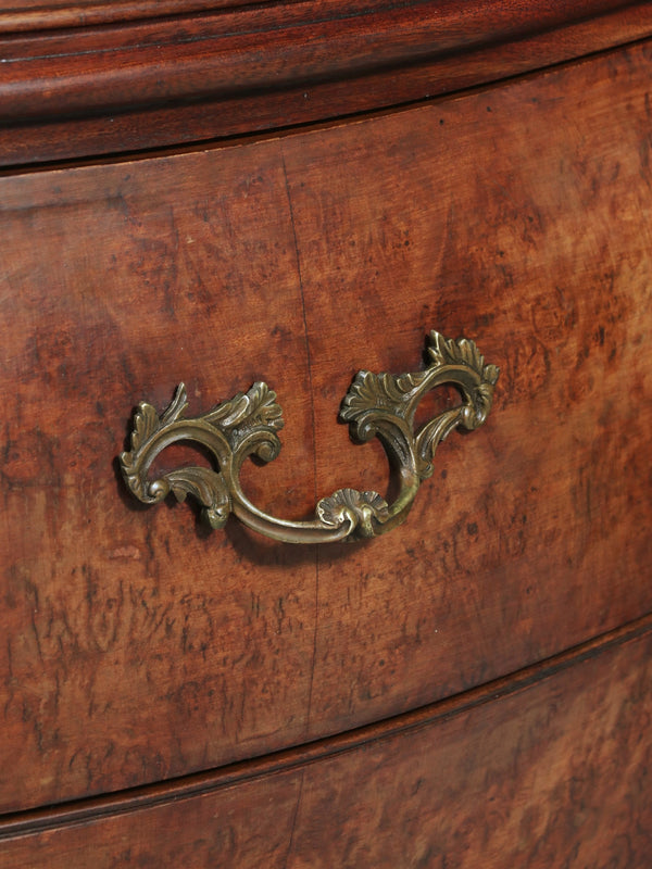 Pair of Italian Burl Walnut & Marble-Top Night Stands by Cav. Emilio Bertini, c.1930’s