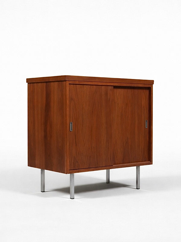 Mid-Century Modern Walnut Cabinet w/ Chrome Legs, c.1960’s