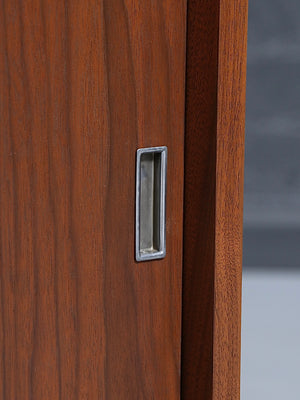 Mid-Century Modern Walnut Cabinet w/ Chrome Legs, c.1960’s