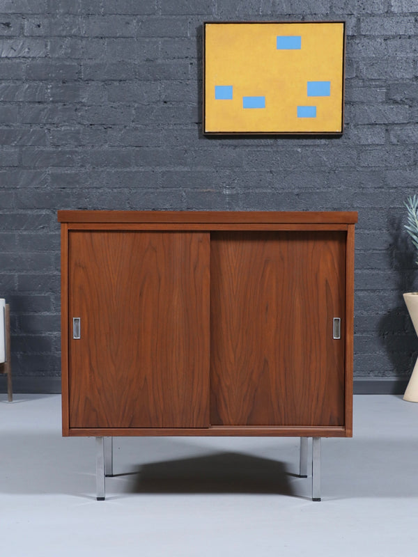 Mid-Century Modern Walnut Cabinet w/ Chrome Legs, c.1960’s