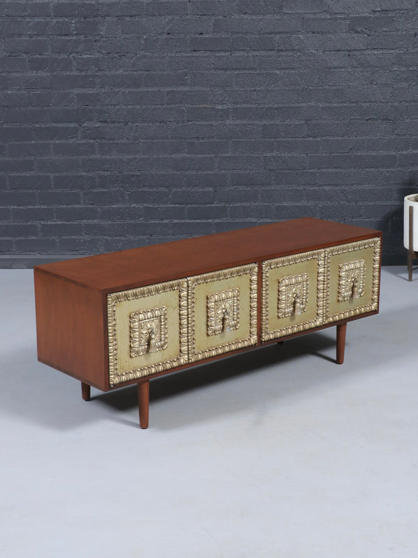 Mid-Century Modern Credenza w/ Relief Panels, c.1960’s