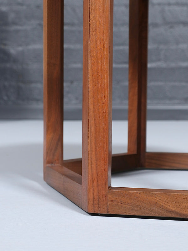 Mid-Century Modern Hexagonal Walnut Side Table, c.1960’s