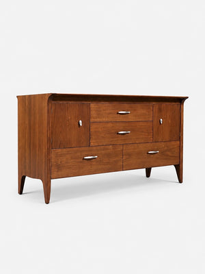 Mid-Century Modern “Profile” Walnut Credenza by John Van Koert for Drexel, c.1950's