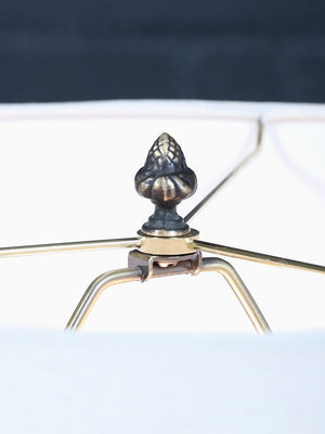 French Neoclassical Style Brass & Onyx Stone Table Lamp, c.1950’s