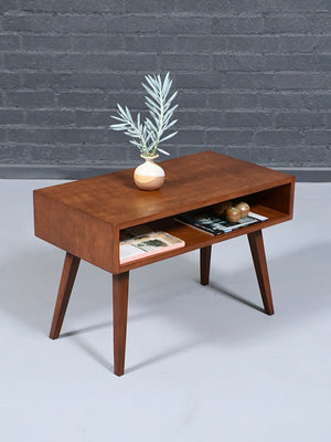 Mid-Century Modern Side Table w/ Open Bookshelf, c.1950’s