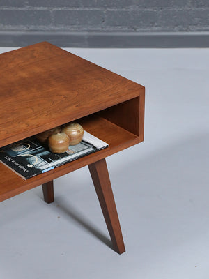 Mid-Century Modern Side Table w/ Open Bookshelf, c.1950’s