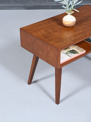 Mid-Century Modern Side Table w/ Open Bookshelf, c.1950’s