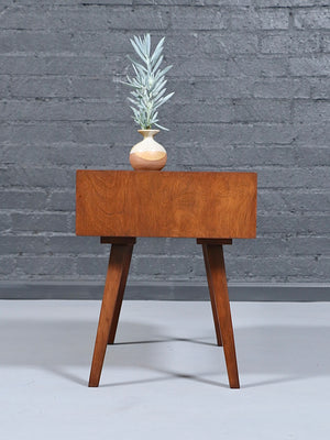 Mid-Century Modern Side Table w/ Open Bookshelf, c.1950’s
