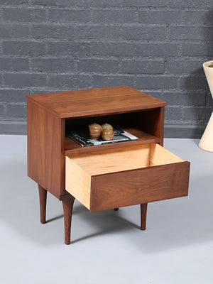 Single Mid-Century Modern Night Stand w/ Bookcase by L.A. Period, c.1960’s