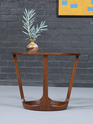 Mid-Century Modern Walnut & Glass Side Table, c.1960’s