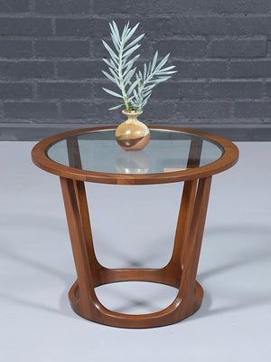 Mid-Century Modern Walnut & Glass Side Table, c.1960’s