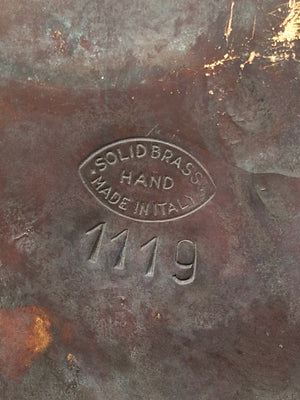 Italian Hammered Brass Tree Trunk Umbrella Stand by Egidio Casagrande, c.1950’s