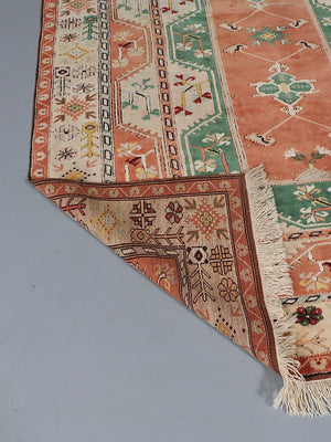 Vintage Turkish Anatolian Hand-Knotted Wool Rug w/ Tribal Geometric Motifs, c.1960’s