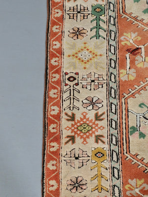 Vintage Turkish Anatolian Hand-Knotted Wool Rug w/ Tribal Geometric Motifs, c.1960’s