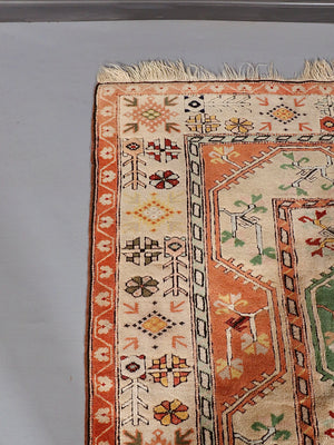 Vintage Turkish Anatolian Hand-Knotted Wool Rug w/ Tribal Geometric Motifs, c.1960’s