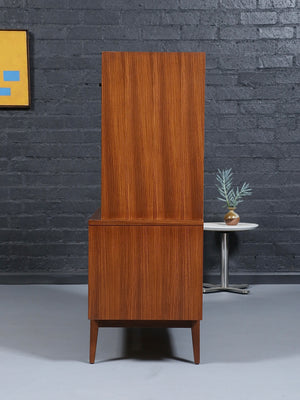 Mid-Century Modern Zebrawood Highboy Dresser by American of Martinsville, c.1960’s