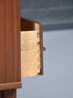 Mid-Century Modern Two-Tone Blue & Beige Lacquered Highboy Dresser, c.1960’s