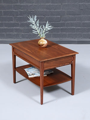 Pair of Mid-Century Modern Side Tables w/ Bookshelves by Mersman, c.1960’s