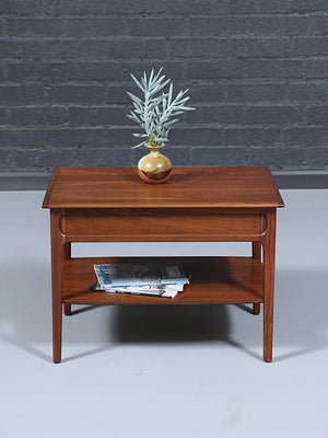 Pair of Mid-Century Modern Side Tables w/ Bookshelves by Mersman, c.1960’s