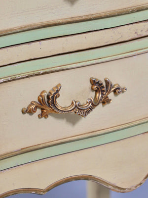 Pair of French Provincial Style “Limoges” Painted Night Stands by Drexel, c.1960’s