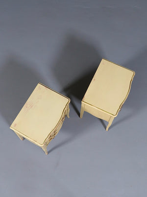 Pair of French Provincial Style “Limoges” Painted Night Stands by Drexel, c.1960’s