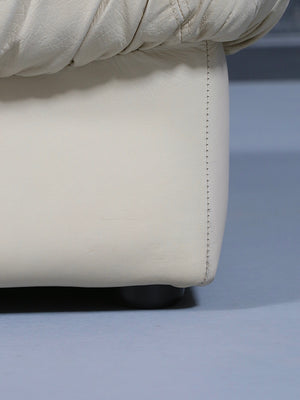 Pair of Italian Post Modern Leather Stools by Chateau D'ax, c.1980’s