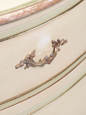 Vintage French Provincial Style “Limoges” Painted Dresser w/ Mirror by Drexel, c.1960’s
