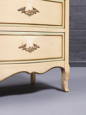 Vintage French Provincial Style “Limoges” Painted Dresser w/ Mirror by Drexel, c.1960’s