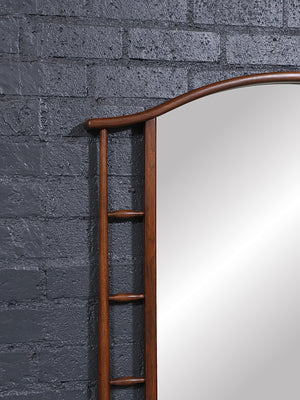 Mid-Century Japanese Inspired Modern Arched Wall Mirror, c.1960’s