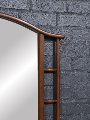 Mid-Century Japanese Inspired Modern Arched Wall Mirror, c.1960’s