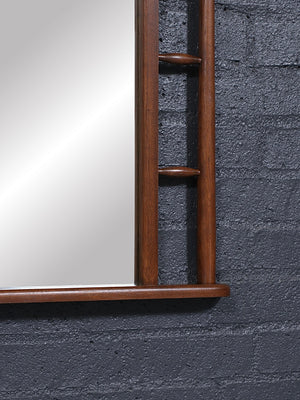 Mid-Century Japanese Inspired Modern Arched Wall Mirror, c.1960’s