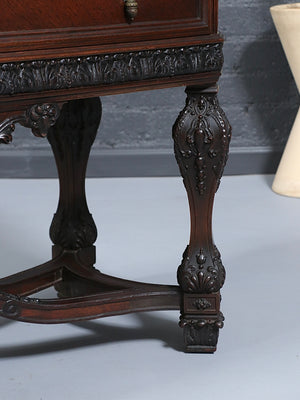 American Victorian Carved Mahogany Buffet Server / Sideboard, c.1900’s