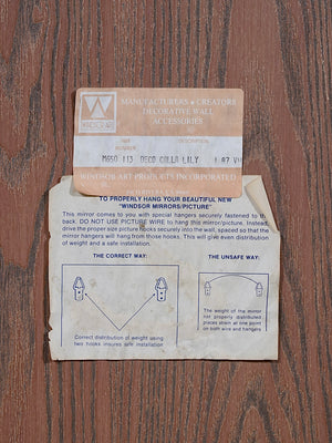 Post Modern Lily Flowers Wall Mirror by Richard Sandoval for Windsor Art, c.1980’s