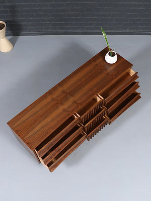 Mid-Century Modern Curved-Front Walnut Dresser, c.1960’s