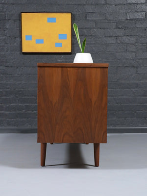 Mid-Century Modern Curved-Front Walnut Dresser, c.1960’s