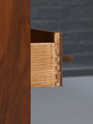 Mid-Century Modern Curved-Front Walnut Dresser, c.1960’s