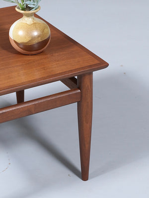 Mid-Century Modern Sculpted Walnut Side Table by Heritage, c.1950’s