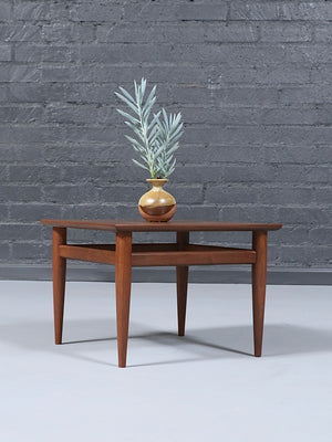 Mid-Century Modern Sculpted Walnut Side Table by Heritage, c.1950’s