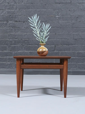 Mid-Century Modern Sculpted Walnut Side Table by Heritage, c.1950’s