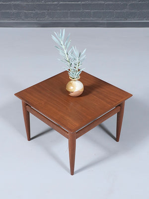 Mid-Century Modern Sculpted Walnut Side Table by Heritage, c.1950’s