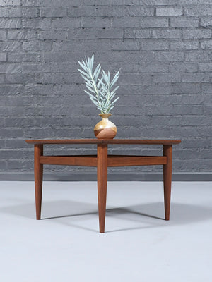 Mid-Century Modern Sculpted Walnut Side Table by Heritage, c.1950’s