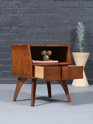 Heywood Wakefield “Kohinoor” Night Stand w/ Bookcase, c.1950’s