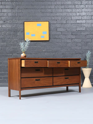 Mid-Century Modern Walnut 7-Drawer Dresser by Lane, c.1960’s