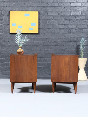 Pair of Mid-Century Modern “Sculptra” Night Stands by Broyhill, c.1960’s