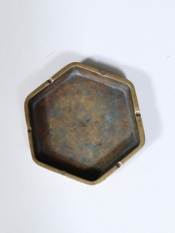 Mid-Century Modern Hexagonal Brass Tray, c.1960’s